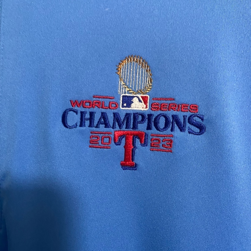 Texas Rangers World Series Antigua Quarter Zip Pullover - Picture 3 of 5